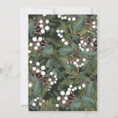 Modern Bold groene krans winter vrijgezellenfeest Kaart (Achterkant)