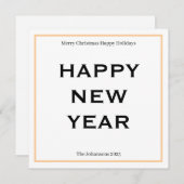 Modern Bold Holiday Card | Custom Text Minimalist  Feestdagenkaart (Voorkant / Achterkant)