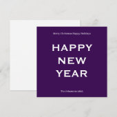 Modern Bold Holiday Card | Custom Text Minimalist  Feestdagenkaart (Voorkant / Achterkant)