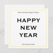 Modern Bold Holiday Card | Custom Text Minimalist  Feestdagenkaart (Voorkant / Achterkant)