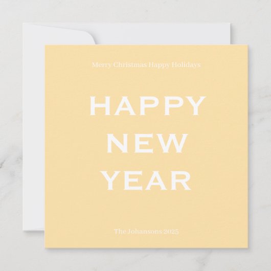 Modern Bold Holiday Card | Custom Text Minimalist  Feestdagenkaart (Voorkant)