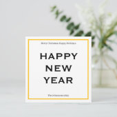 Modern Bold Holiday Card | Custom Text Minimalist Feestdagenkaart (Staand voorkant)