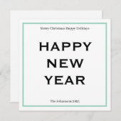 Modern Bold Holiday Card | Custom Text Minimalist  Feestdagenkaart (Voorkant / Achterkant)