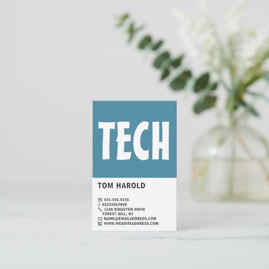 Modern Bold, informatietechnologie, computer Visitekaartje (Staand voorkant)