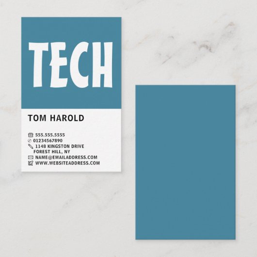 Modern Bold, informatietechnologie, computer Visitekaartje (Voorkant / Achterkant)