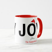 Modern Bold JOY Eenvoudig Elegant Kerstgezin Mok (Voorkant rechts)