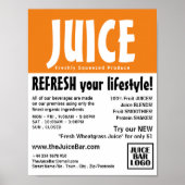 Modern Bold, Juice Bar Advertising Poster (Voorkant)