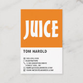 Modern Bold, Juice Bar Visitekaartje (Voorkant)