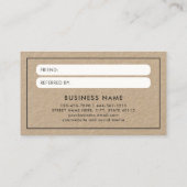 Modern Bold Kraft-papier Verwijs een Vriend Verwij Visitekaartje (Achterkant)