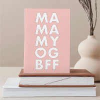 Modern Bold MA MY BFF Tekst Moederdag Kaart