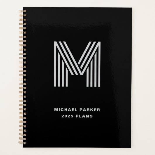 Modern Bold Monogram | Black and Gray (Devant)