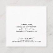 Modern Bold Pastel White Salon Shop Kortingskaartje (Achterkant)