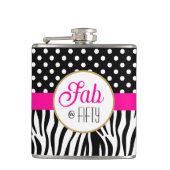 Modern Bold Pattern Fifty & Fabulous 50th Birthday Heupfles (Voorkant)