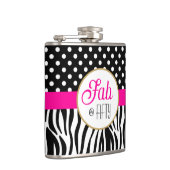 Modern Bold Pattern Fifty & Fabulous 50th Birthday Heupfles (Rechts)