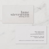 Modern Bold Police Attorney Carte de visite (Devant / Derrière)