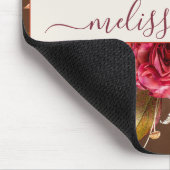Modern Bold Rustic Floral | Girly Gift Muismat (Hoek)