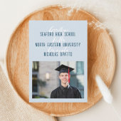 Modern Bold Script Boy High School Afstuderen Aankondiging