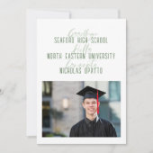 Modern Bold Script Boy High School Afstuderen Aankondiging (Voorkant)