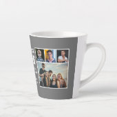 Modern Bold Typografie 4 Foto Collage Afstuderen Latte Mok (Rechts)