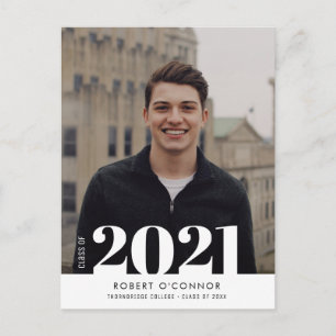 Modern Bold typografie afstuderen uitnodiging