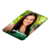 Modern Bold Typografie Foto Afstuderen Aankondigin Magneet (Linkerzijde)