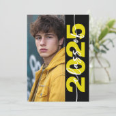 Modern Bold Typography Afstudeerder aangekondigd Kaart (Staand voorkant)