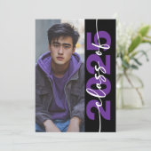 Modern Bold Typography Afstuderen aangekondigd Kaart (Staand voorkant)