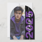 Modern Bold Typography Arch Afstudeerder aankondig Kaart (Voorkant)