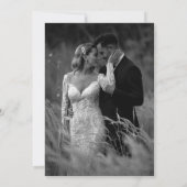 Modern Bold Typography Black and White Wedding Kaart (Achterkant)