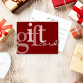 Modern Bold Typography Donkerrood Toevoegen Logo G Visitekaartje