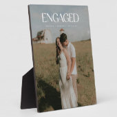 Modern Bold Typography Engagement Photo  Fotoplaat (Zijkant)