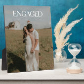 Modern Bold Typography Engagement Photo  Fotoplaat (Zijkant)