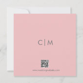 Modern Bold Typography Pink & Grey Save The Date (Achterkant)