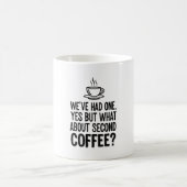 Modern Bold Typography Second Coffee Quote Mug (Centre)