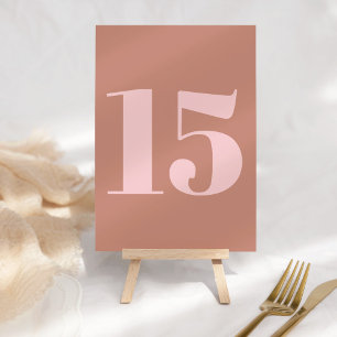 Modern Bold Typography Terracotta and Pink Wedding Kaart