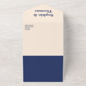 Modern Bold Typography Wedding All In One Uitnodiging (Buitenkant)