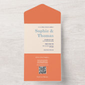 Modern Bold Typography Wedding All In One Uitnodiging (Binnen)