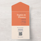 Modern Bold Typography Wedding All In One Uitnodiging (Binnen)