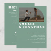 Modern Bold Wedding | Boho Arch Foto Kaart (Voorkant / Achterkant)