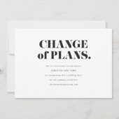 Modern Bold Wedding Postponement verander de datum Save The Date (Achterkant)