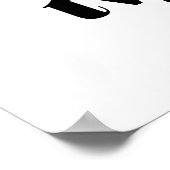 Modern Bold Zwart Wit Bruiloft Welkom Bruiloft Poster (Hoek)