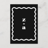 Modern Bold Zwart Wit Extra Info Details Informatiekaartje (Achterkant)