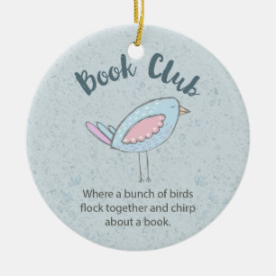 Modern Book Club Funny Bunch of Birds Keramisch Ornament