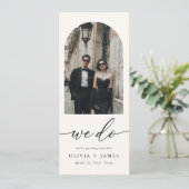 Modern Bookmark Arch Photo Wedding Save the Date (Debout devant)