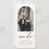 Modern Bookmark Arch Photo Wedding Save the Date (Devant)