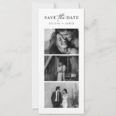 Modern Bookmark Photo Strip QR Code Wedding Save The Date (Voorkant)