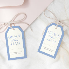 Modern Border Elegance bruiloft gunst Labels Cadeaulabel