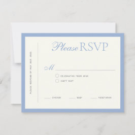 Modern Border Elegance bruiloft RSVP Kaart