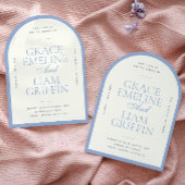 Modern Border Elegance bruiloft uitnodiging