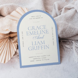 Modern Border Elegance bruiloft uitnodiging